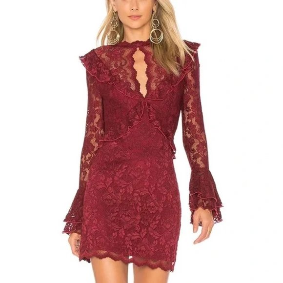 Free People X Saylor Devin Lace Mini Dress - Picture 1 of 6